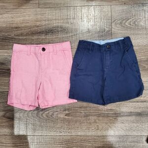 Janie and Jack Shorts Size 2-3T Pink and Blue Kids Shorts 2 Pieces